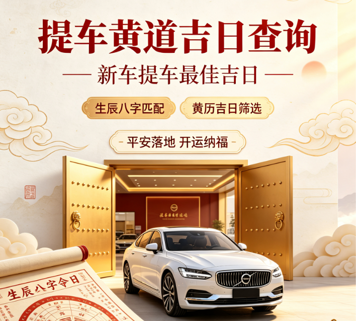 新车提车最佳吉日查询-红色新车展示