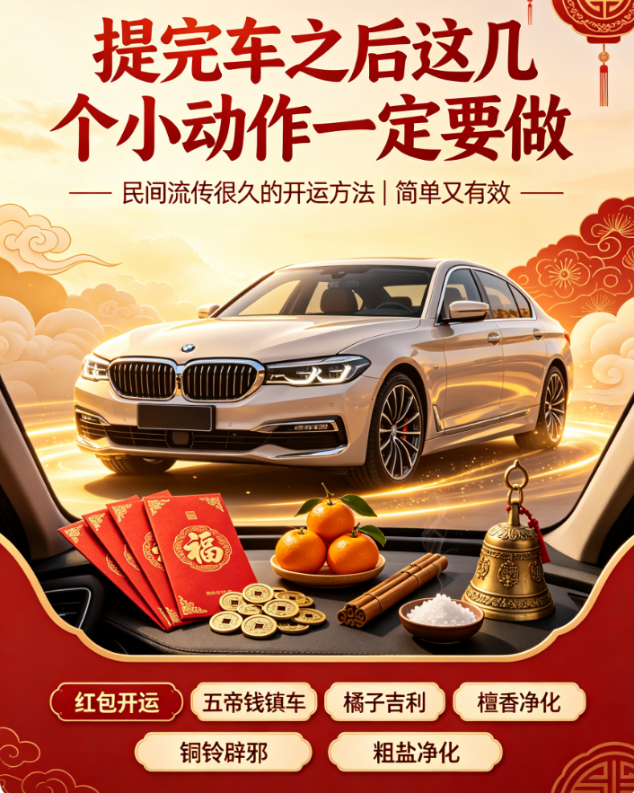 新车落地开运招财秘法-车内吉祥物品